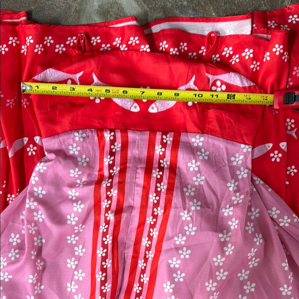 Boutique Red and Pink Spaghetti Strap Sundress smocked back - Picture 4 of 5